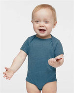 Rabbit Skins 4424 Infant Fine Jersey Bodysuit Bermuda Blackout NB