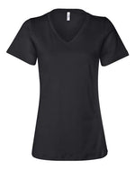 Bella Canvas 6405 Women’s Relaxed Jersey V-Neck Tee Black S