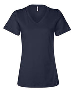 Bella Canvas 6405 Women’s Relaxed Jersey V-Neck Tee Navy S
