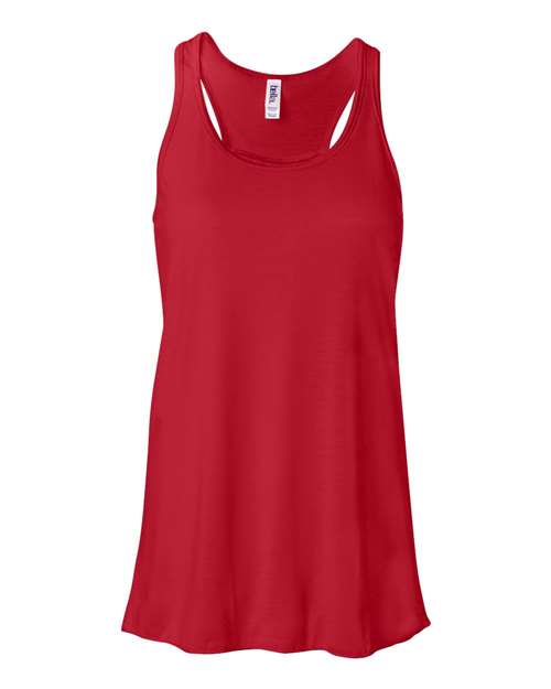Bella Canvas 8800 Women's Flowy Racerback Tank Red XS