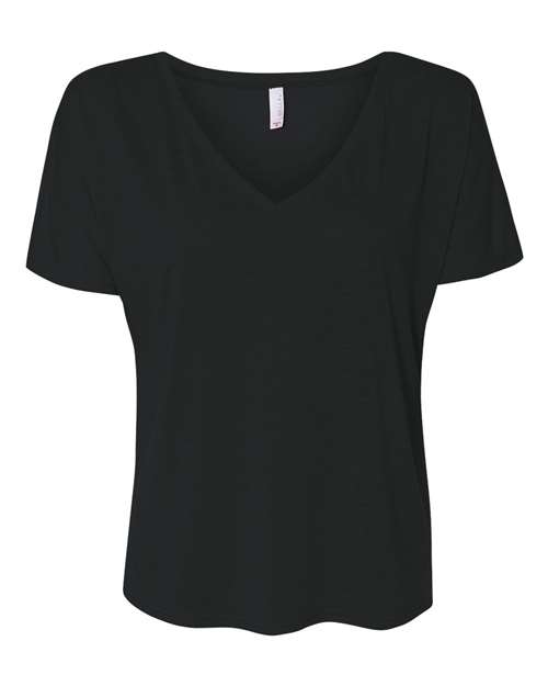 Bella Canvas 8815 Women’s Slouchy V-Neck Tee Black S