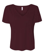 Bella Canvas 8815 Women’s Slouchy V-Neck Tee Maroon S