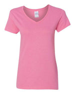 Gildan 5V00L Women's Heavy Cotton™ V-Neck T-Shirt Azalea S