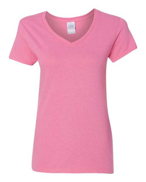 Gildan 5V00L Women's Heavy Cotton™ V-Neck T-Shirt Azalea S