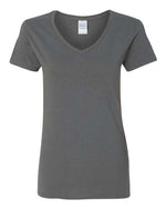 Gildan 5V00L Women's Heavy Cotton™ V-Neck T-Shirt Charcoal S