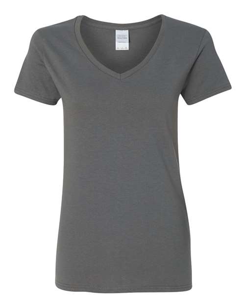 Gildan 5V00L Women's Heavy Cotton™ V-Neck T-Shirt Charcoal S