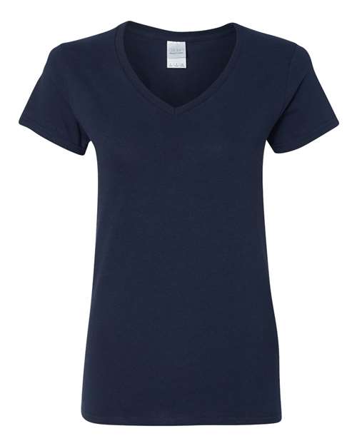 Gildan 5V00L Women's Heavy Cotton™ V-Neck T-Shirt Navy S