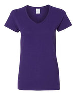 Gildan 5V00L Women's Heavy Cotton™ V-Neck T-Shirt Purple S