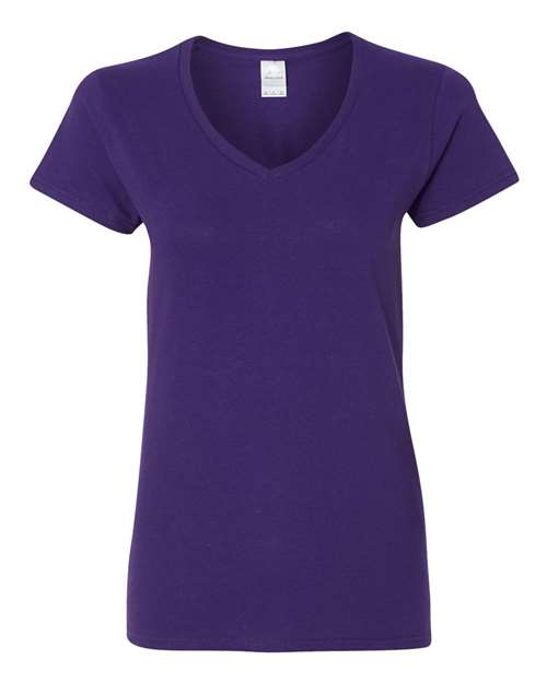 Gildan 5V00L Women's Heavy Cotton™ V-Neck T-Shirt Purple S