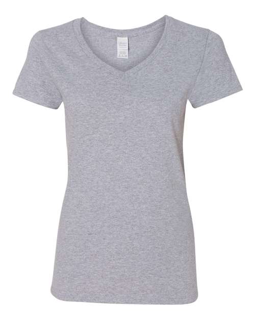 Gildan 5V00L Women's Heavy Cotton™ V-Neck T-Shirt Sport Grey S