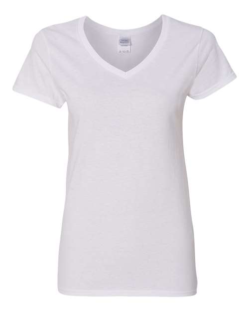 Gildan 5V00L Women's Heavy Cotton™ V-Neck T-Shirt White S