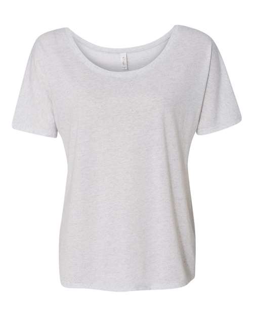 Bella Canvas 8816 Women’s Slouchy Tee White Fleck Triblend S