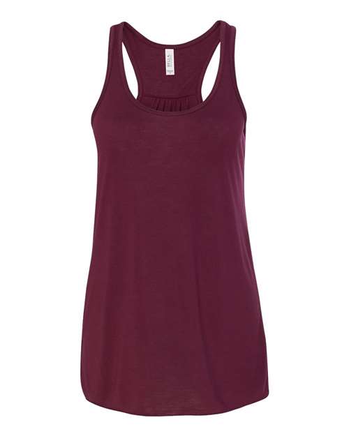 Bella Canvas 8800 Women's Flowy Racerback Tank Maroon XS