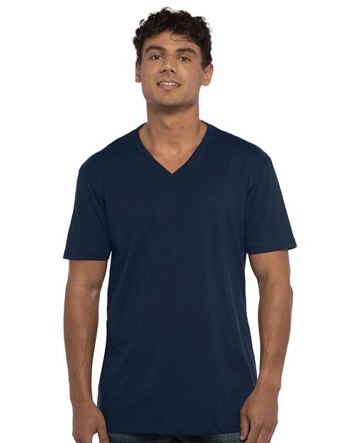 Next Level 3200 Unisex Cotton V-Neck T-Shirt Midnight Navy XS