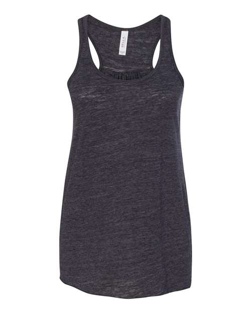Bella Canvas 8800 Women's Flowy Racerback Tank Charcoal Black Slub S