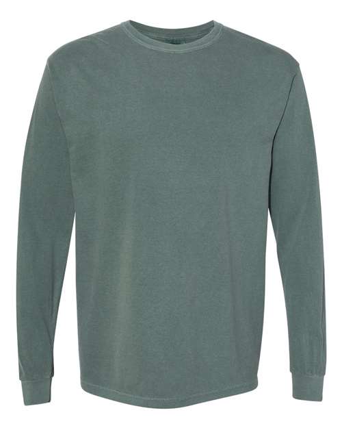 Comfort Colors 6014 Unisex Garment-Dyed Heavyweight Long Sleeve T-Shirt Blue Spruce S