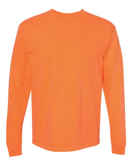 Comfort Colors 6014 Unisex Garment-Dyed Heavyweight Long Sleeve T-Shirt Burnt Orange S