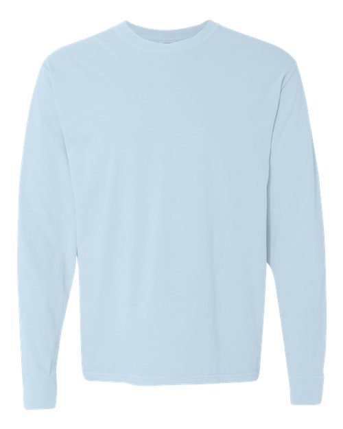 Comfort Colors 6014 Unisex Garment-Dyed Heavyweight Long Sleeve T-Shirt Chambray S