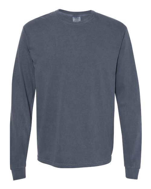 Comfort Colors 6014 Unisex Garment-Dyed Heavyweight Long Sleeve T-Shirt Denim S