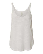 Bella Canvas 8802 Women's Flowy Tank with Side Slit White Slub S