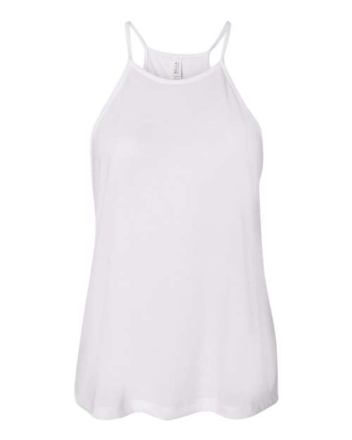 Bella Canvas 8809 Women's Flowy High-Neck Tank White S