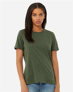 Bella Canvas 6400 Women’s Relaxed Jersey Tee Military Green S
