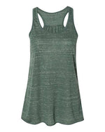 Bella Canvas 8800 Women's Flowy Racerback Tank Forest Marble XS