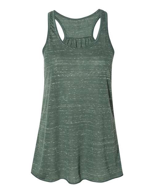 Bella Canvas 8800 Women's Flowy Racerback Tank Forest Marble XS