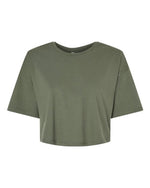 Bella Canvas 6482 Women's Jersey Crop Tee Military Green S
