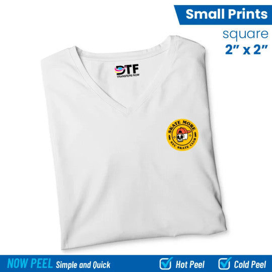 Custom DTF Transfers by Size 2" x 2" No. leave it in roll