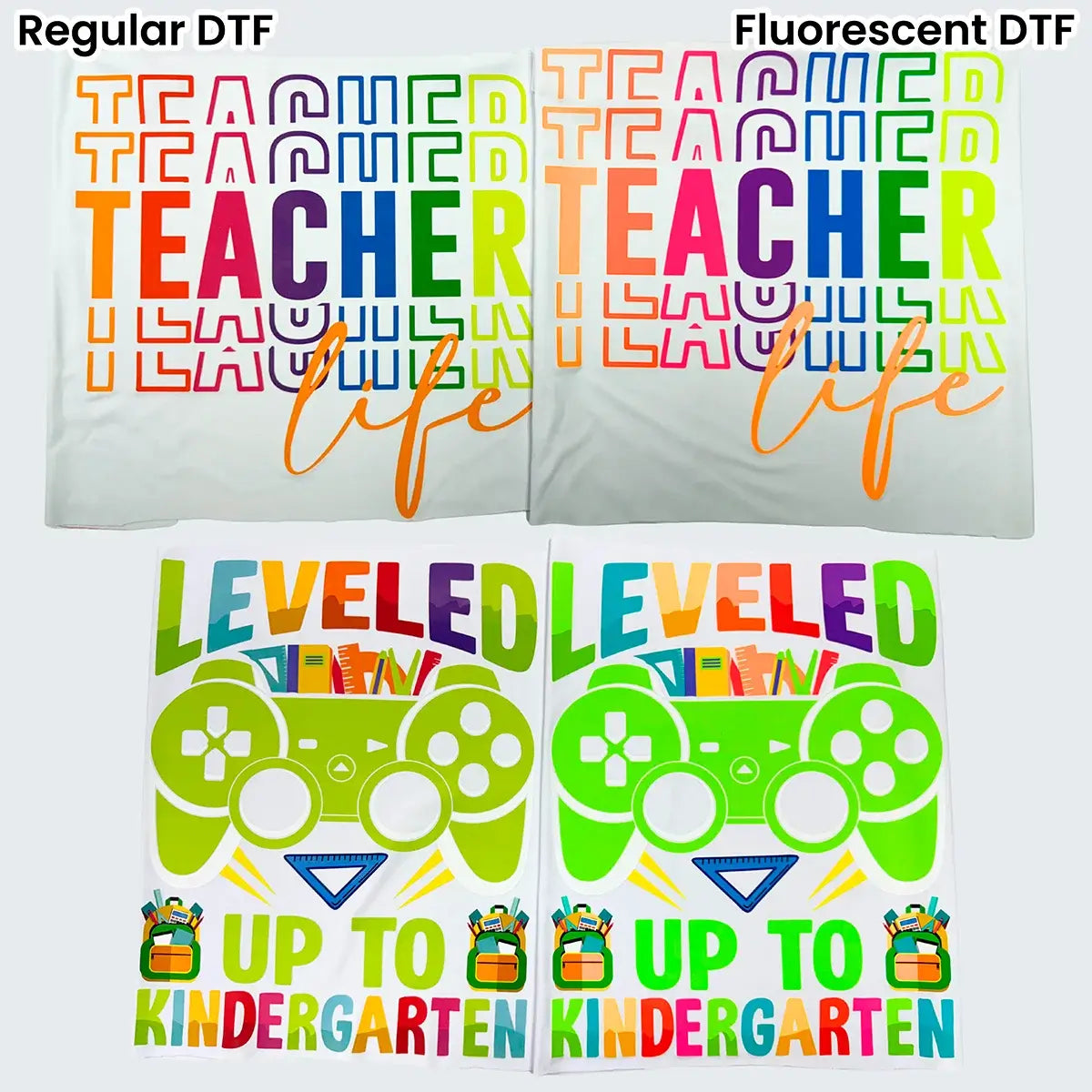 Fluorescent DTF Transfers - Neon Colors