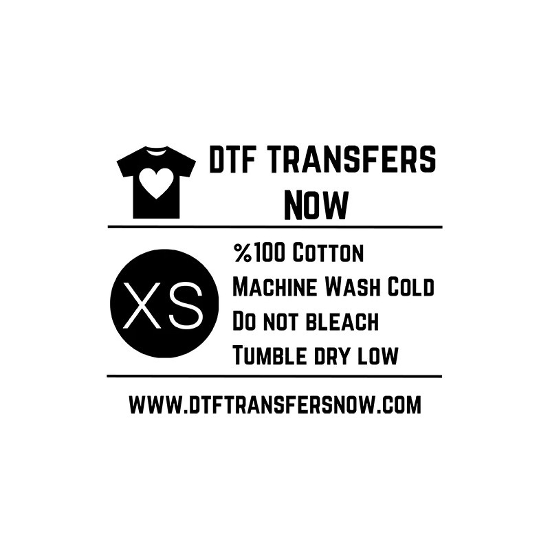 DTF Clothing Tags | DTF Transfers Now