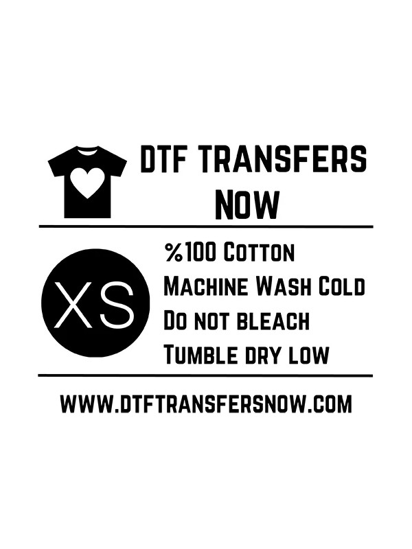 DTF Clothing Tags | DTF Transfers Now