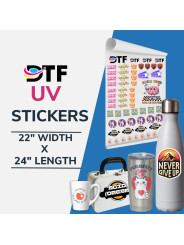 Personalizados uv DTF stickers | Servicio de pedidos urgentes de uv DTF stickers en Miami FL