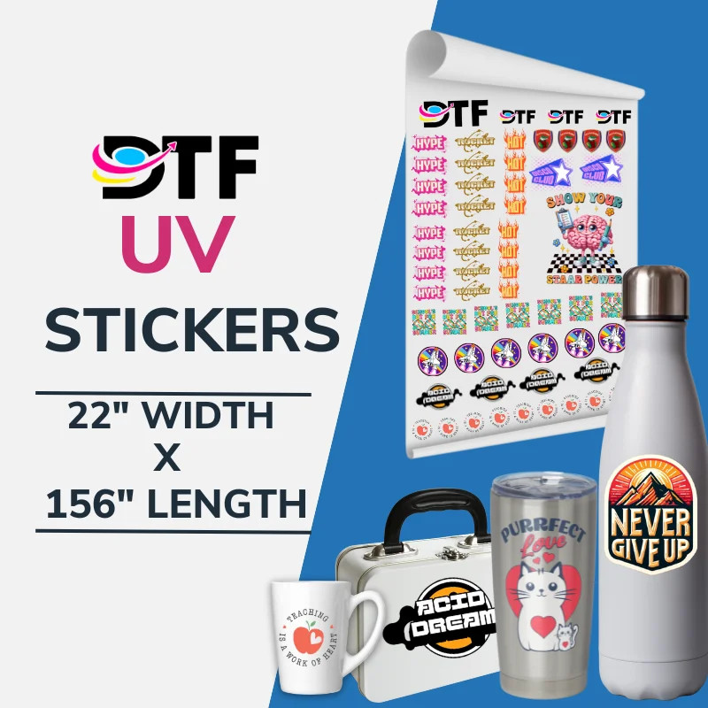 Personalizados uv DTF stickers | 156x22