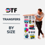 Custom DTF Transfers por tamaño