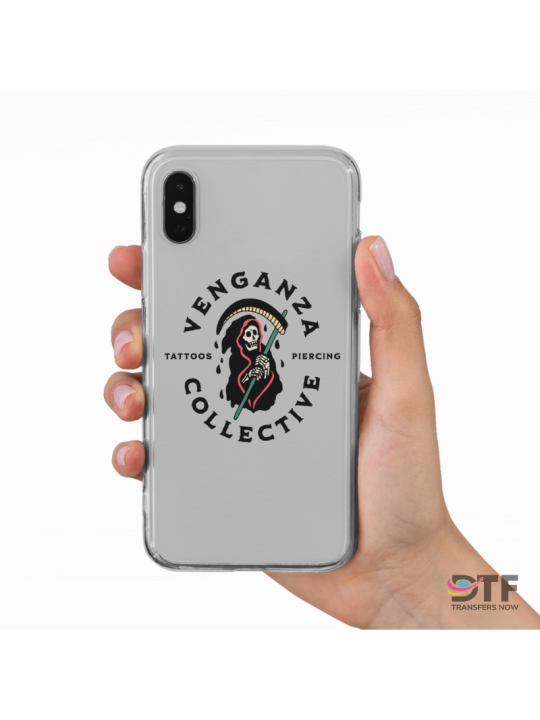 Calcomanías personalizadas para fundas de teléfonos | DTF Transfers Now