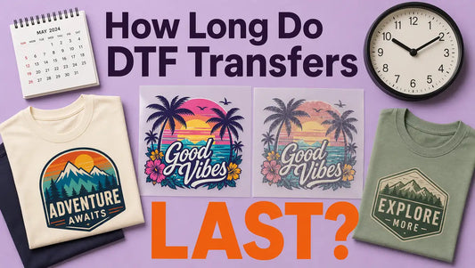 Worn t-shirt with a vivid DTF transfer print illustrating long-term durability after washes