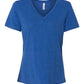Bella Canvas 6415 Women's Relaxed Triblend V-Neck Tee True Royal Triblend S