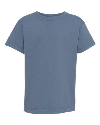 Comfort Colors 9018 Youth Garment-Dyed Heavyweight T-Shirt Blue Jean XS