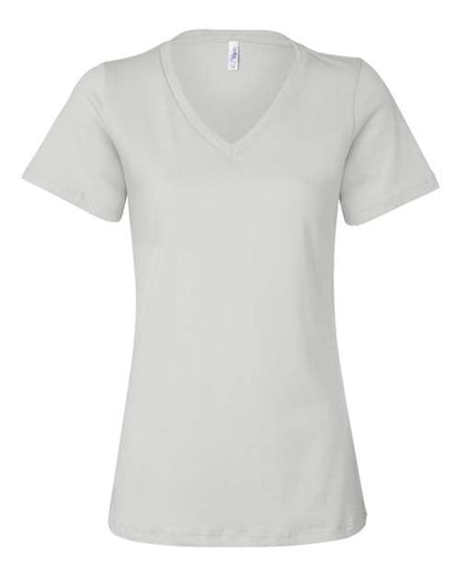 Bella Canvas 6405 Women’s Relaxed Jersey V-Neck Tee White S