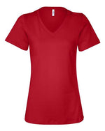 Bella Canvas 6405 Women’s Relaxed Jersey V-Neck Tee Red S