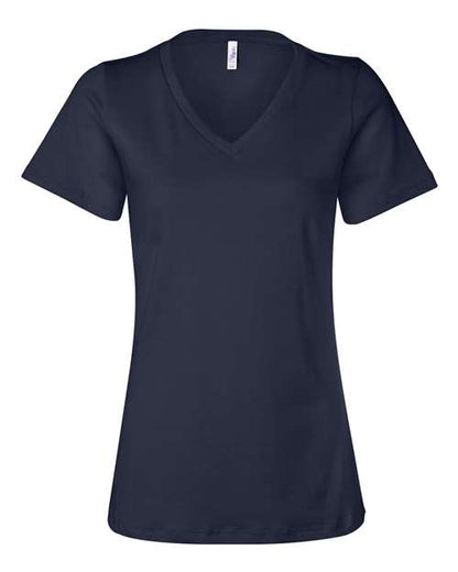 Bella Canvas 6405 Women’s Relaxed Jersey V-Neck Tee Navy S