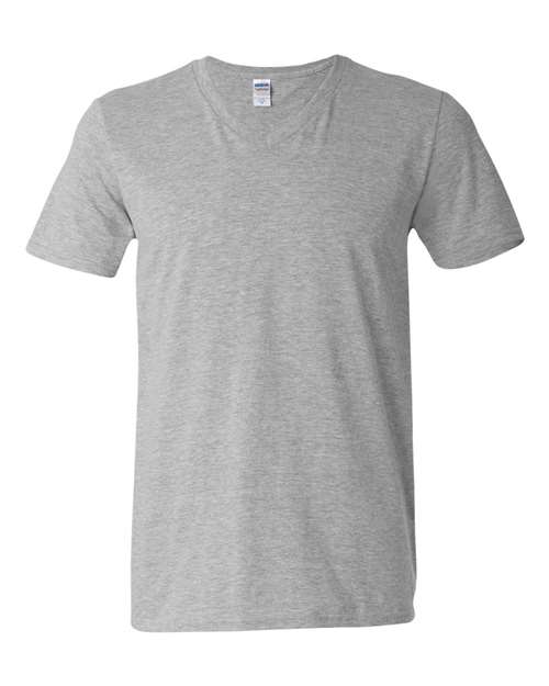 Gildan 64V00 Unisex Softstyle® V-Neck T-Shirt Sport Grey S