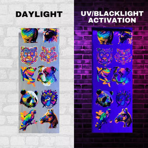 DTF Fluorescent Transfers Blacklight Reactive | Gang Sheet