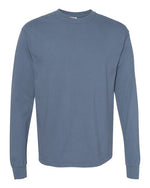 Comfort Colors 6014 Unisex Garment-Dyed Heavyweight Long Sleeve T-Shirt Blue Jean S