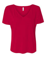 Bella Canvas 8815 Women’s Slouchy V-Neck Tee Red S
