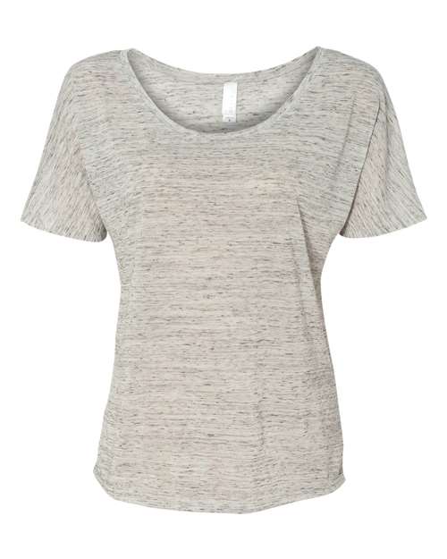 Bella Canvas 8816 Women’s Slouchy Tee White Marble S
