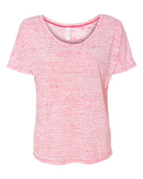 Bella Canvas 8816 Women’s Slouchy Tee Red Marble S