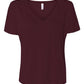 Bella Canvas 8815 Women’s Slouchy V-Neck Tee Maroon S